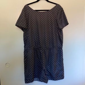 Loft polkadot romper shorts XL, pockets & elastic